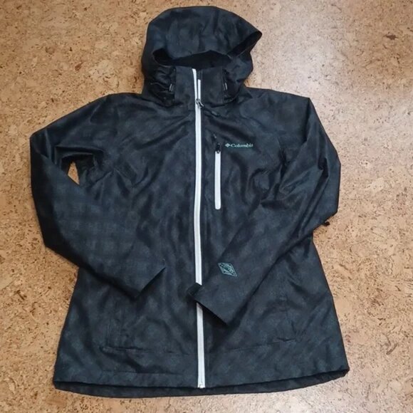 Columbia Black/Green Check Interchange Jacket W/ Omnitech, Women's Size M - Picture 1 of 11